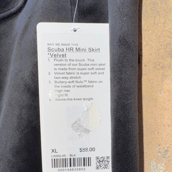 NWT Lululemon Scuba HR Mini Skirt in Velvet Womens XL - Picture 4 of 7